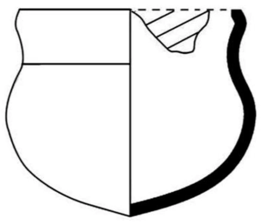 Bronze Age Ceramic #1229 technical drawing