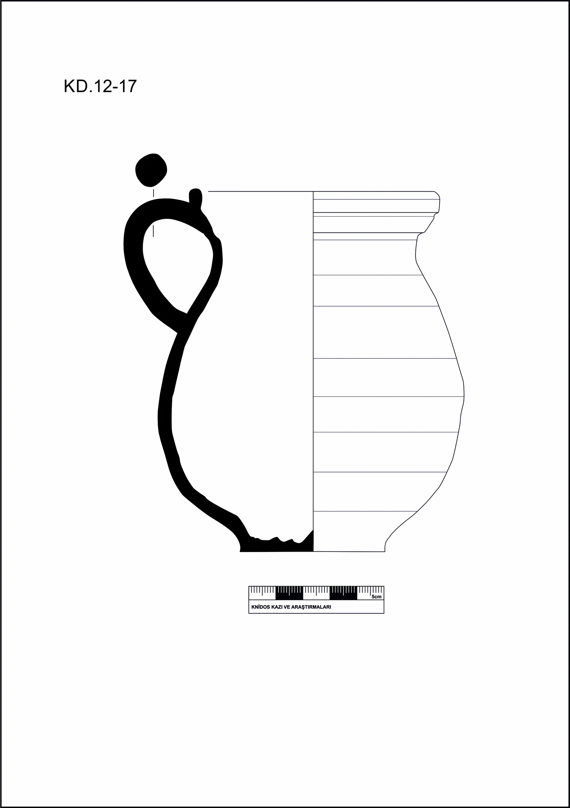 Hellenistic Period Ceramic #2092 technical drawing