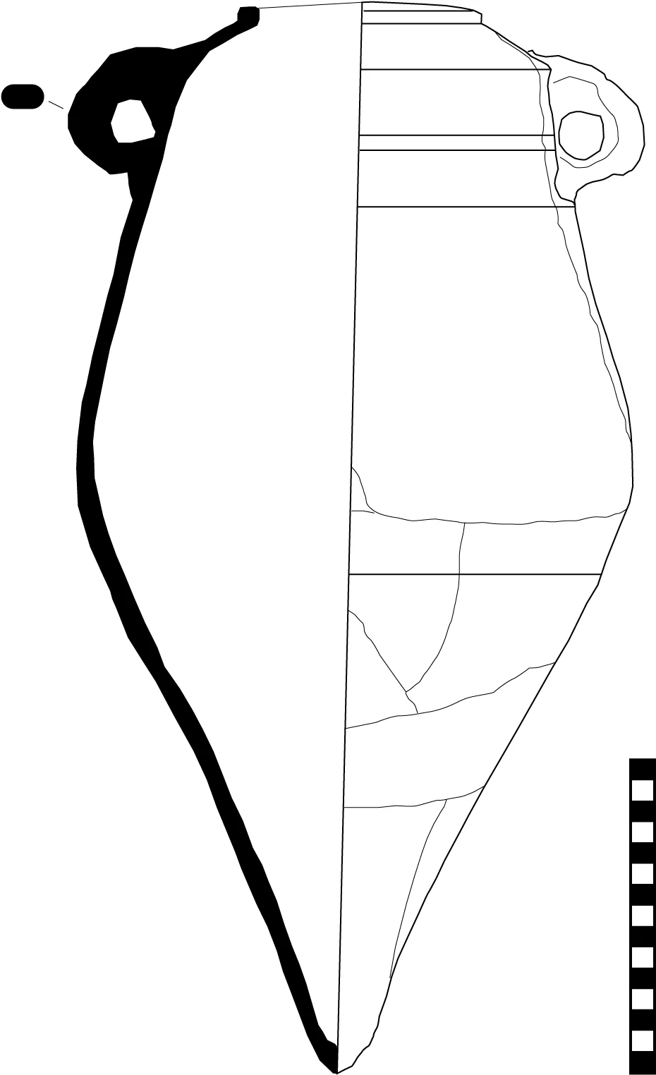 Classical Period Ceramic #2481 technical drawing
